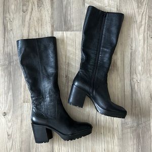 Lucky brand knee high boots (worn once)